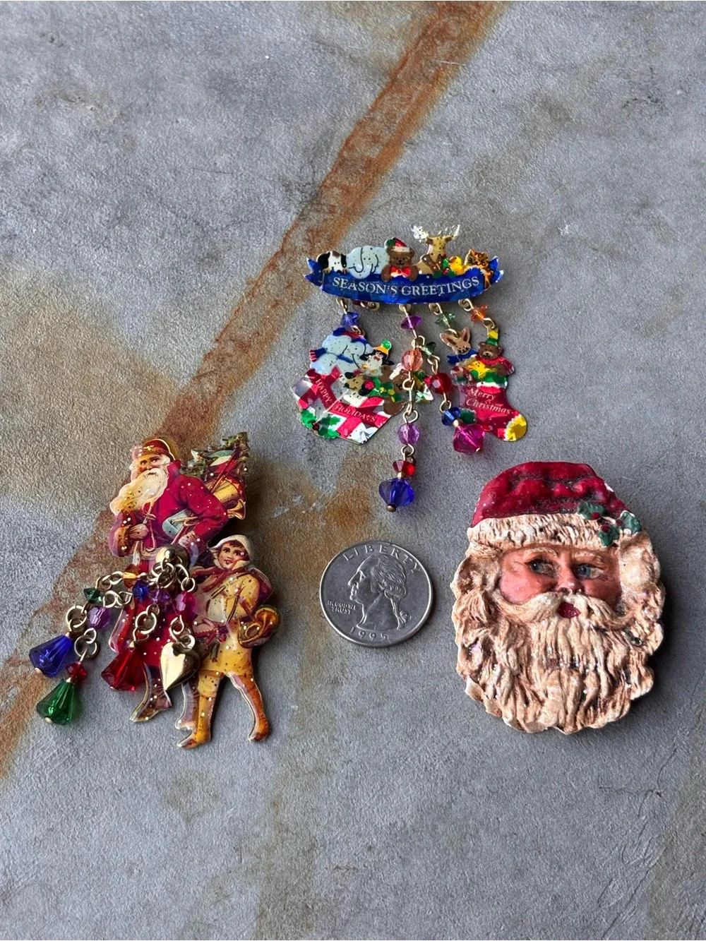 Vintage christmas brooch